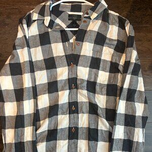 J Crew Black and White Flannel Size 12 NWT